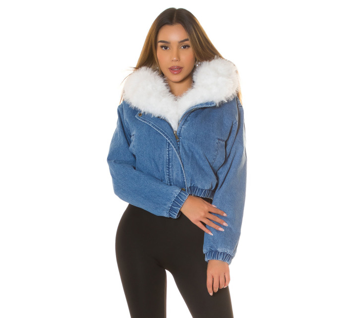 Sexy Winter Jacket in Jeans Look with faux model 20559165 - Style fashion