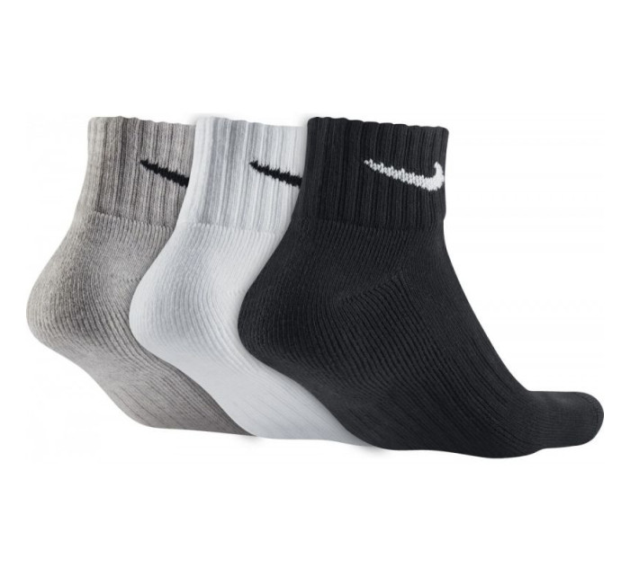 Bavlněné čtvrtinové ponožky Nike 3 Pack SX4926-901