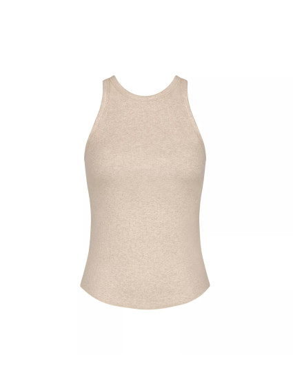 Dámské tílko GO Ribbed Tank Top - GRAY - béžové M013 - SLOGGI