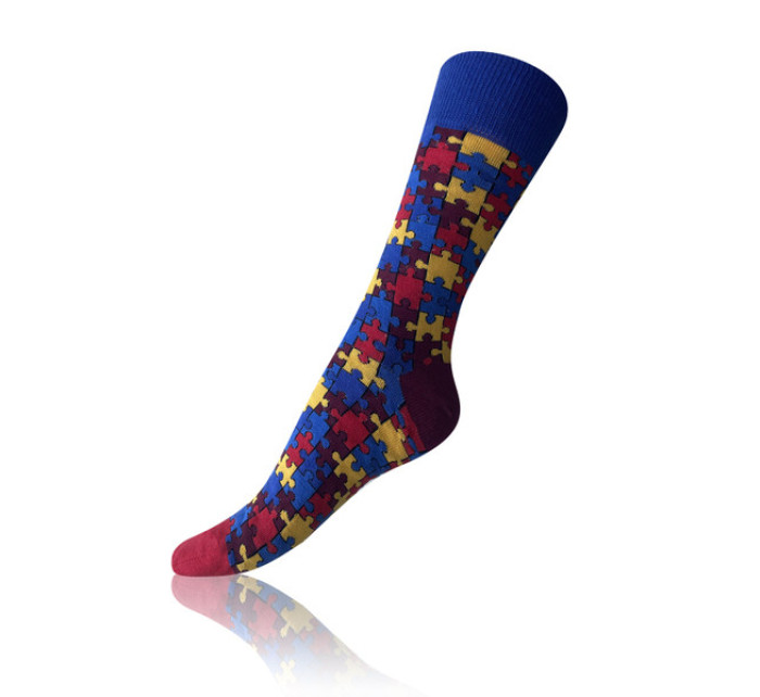 Dárková krabička zábavných crazy ponožek 4 páry CRAZY SOCKS BOX - BELLINDA - modrá