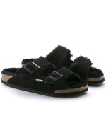 Dámské zateplené žabky s ovčí nou Arizona  Black kůže regular  dámské model 20693883 - Birkenstock