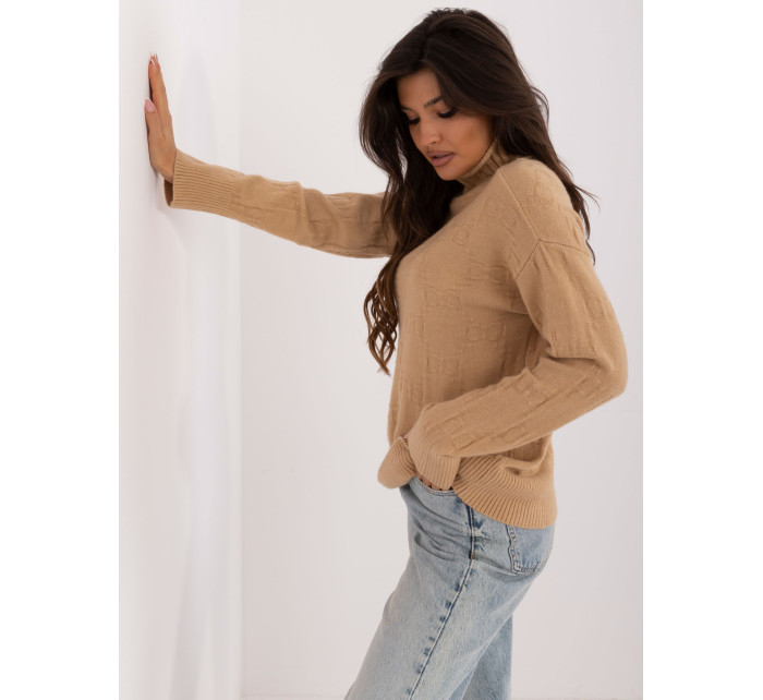 Sweter AT SW  camelowy model 20459081 - FPrice