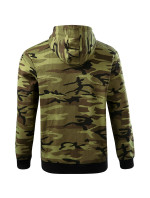 Camo Zipper mikina pánská camouflage green