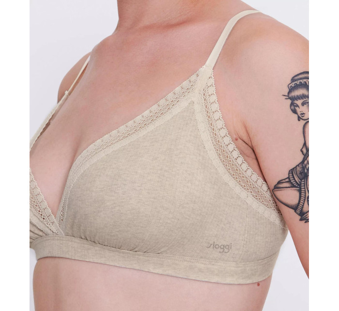 sloggi GO Ribbed R Bralette - GRAY - SLOGGI GRAY - SLOGGI