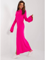 Dámské maxi šaty v růžové barvě se zapínáním na knoflíky model 20137738 - Factory Price