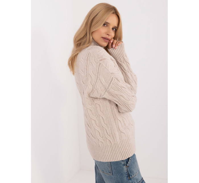 Sweter AT SW model 20463667 jasny beżowy - FPrice