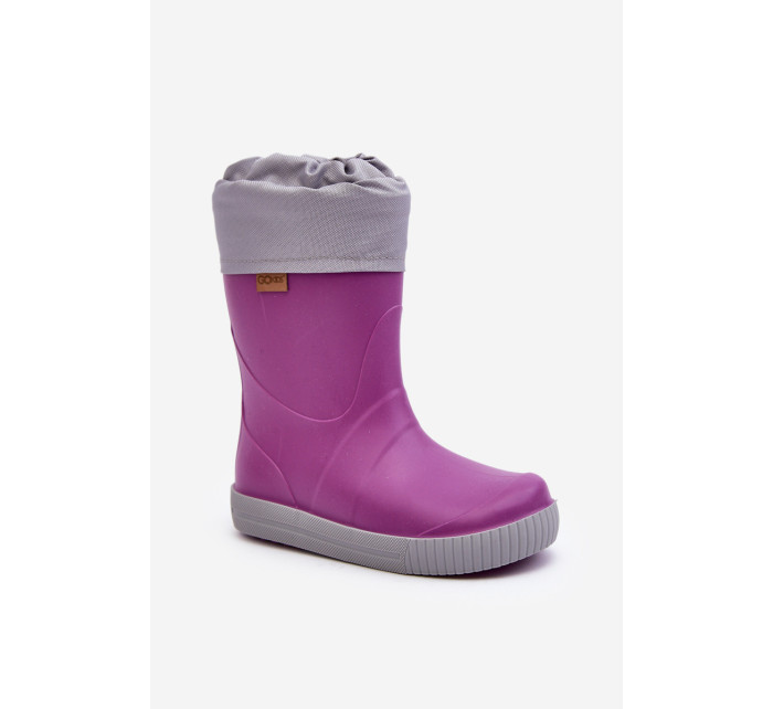 Dětské Wellingtonky s teplejším Snow Wave Gokids  Purple