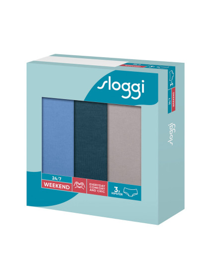 Sloggi 10198269 24/7 Weekend Hipster C3P Majtki kolor:v010-multiple colours 10