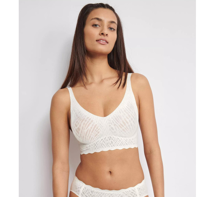 Dámská podprsenka ZERO Feel Bliss Bralette - WHITE - bílá 00GZ - SLOGGI