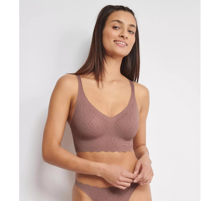 Dámská podprsenka ZERO Feel Bliss Bralette - BROWN - hnědá 1141 - SLOGGI