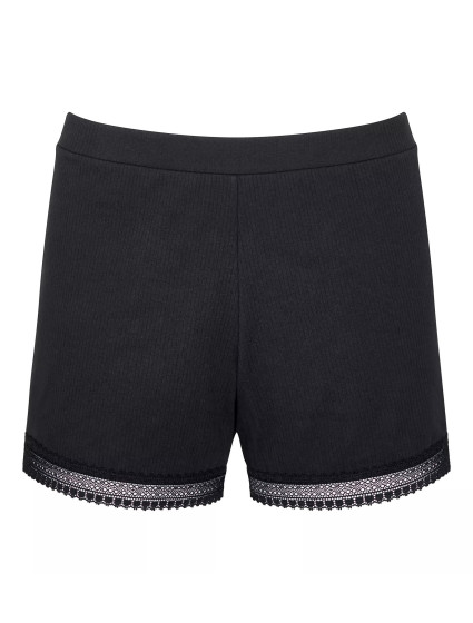 Dámské šortky GO Ribbed Short - BLACK - černé 0004 - SLOGGI