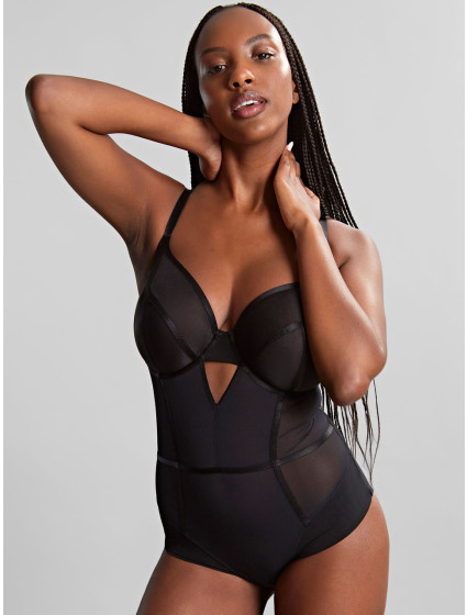 Panache Tango Essence Plunge Bodysuit obsidian 10965A