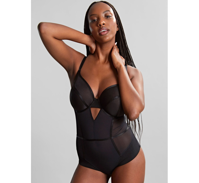 Panache Tango Essence Plunge Bodysuit obsidian 10965A