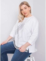 Oversized bílá halenka s krystaly