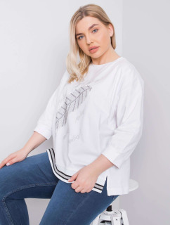 Oversized bílá halenka s krystaly