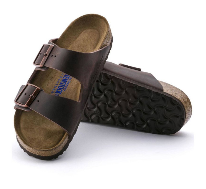 Dámské žabky Birkenstock Arizona Soft Footbed Oiled Leather Habana narrow (0452763)