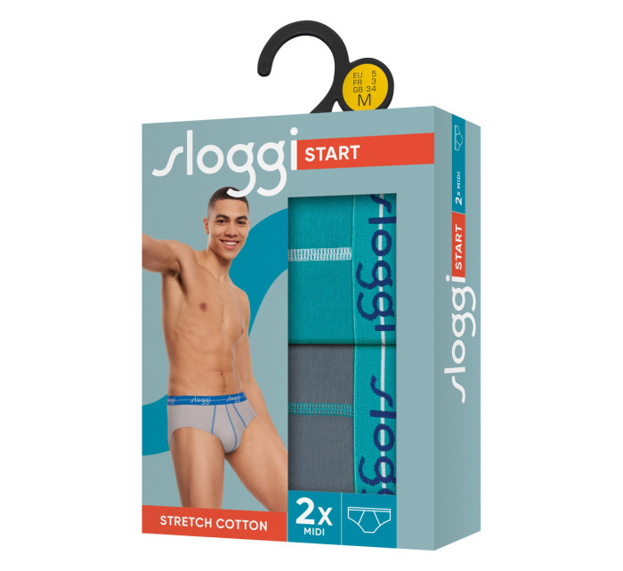 Pánské slipy SLOGGI MEN START MIDI 2PACK M024