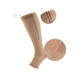 Knee Socks With Zipper 1 model 19504971 Light Beige - Raj-Pol