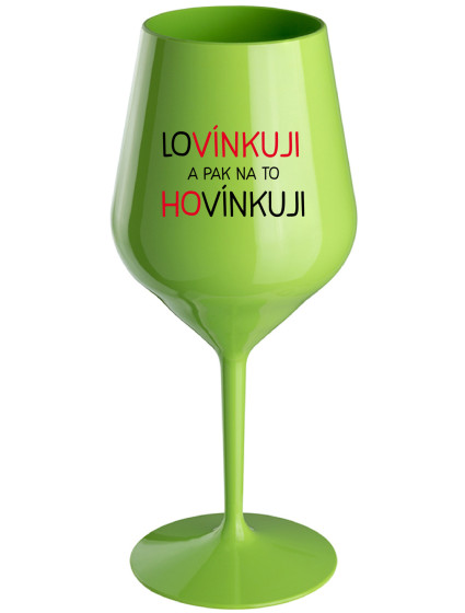 A NA TO  zelená nerozbitná sklenice na víno 470 ml model 20648419 - Giftela