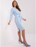 Sukienka LK SK model 18729976 biało niebieski - FPrice