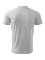 V-neck tričko unisex světle šedý melír