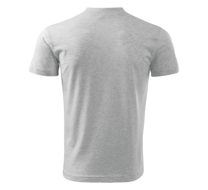 V-neck tričko unisex světle šedý melír