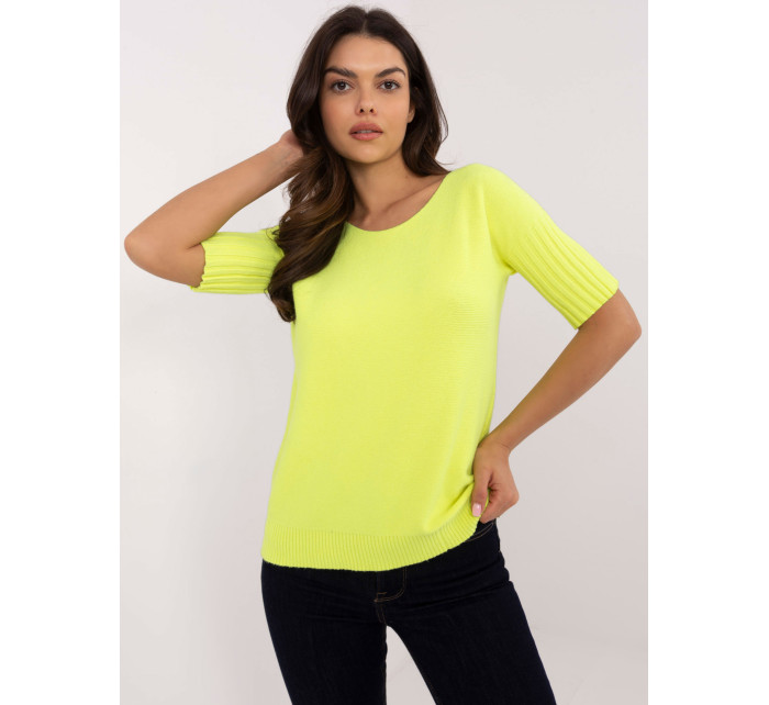 Sweter DHJ SW 9316.02P fluo żółty