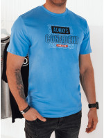 Pánské tričko s potiskem, modré Dstreet RX5408
