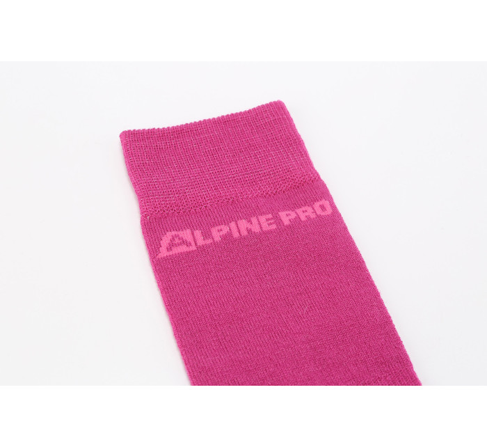 Unisex ponožky z merino vlny ALPINE PRO KLAMO fuchsia red