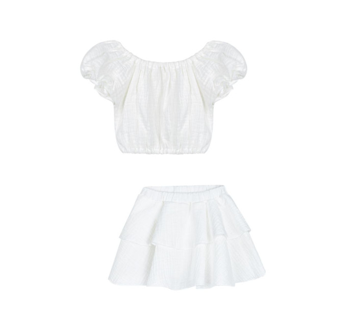 Ander Set Top&Skirt Charlotte White