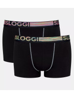 Pánské boxerky GO ABC Natural Hipster 2P - BLACK - černé 0004 - SLOGGI