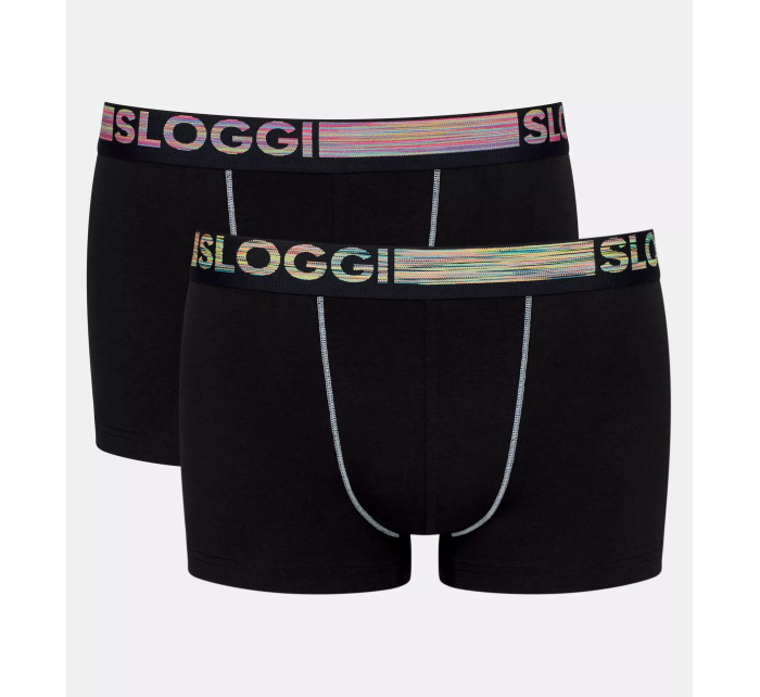 Pánské boxerky GO ABC Natural Hipster 2P - BLACK - černé 0004 - SLOGGI