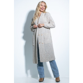 Cardigan model 20107259 Beige - Fobya