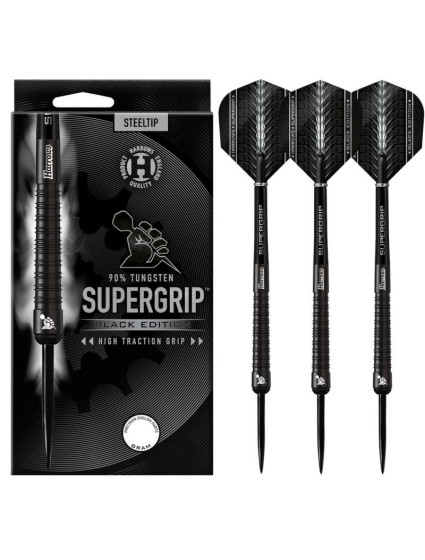 Harrows Supergrip Black 90% steeltip SupergripBlack90% šipky