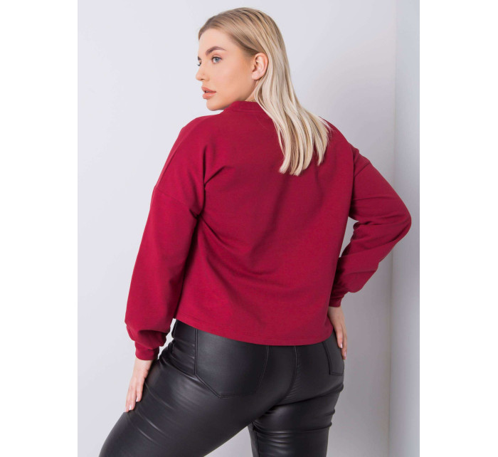 Obyčejná hnědá mikina plus size