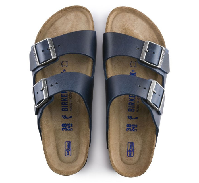 Arizona Soft bed Leather Žabky Blue   Leather model 20694266 - Birkenstock