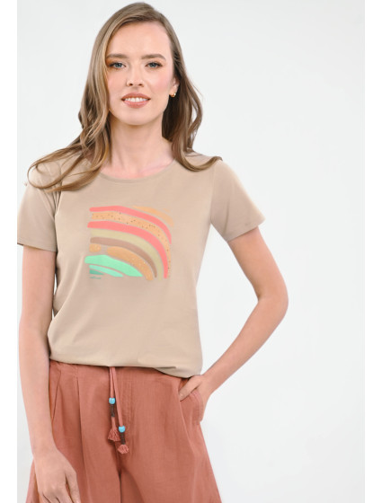 Volcano T-Shirt T-SHORE Beige