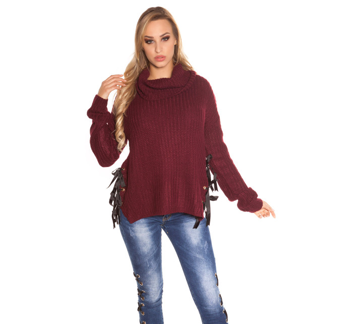 Trendy KouCla XL Collar knit jumper