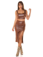 Sexy faux leather / Crop Top + model 19628824 - Style fashion