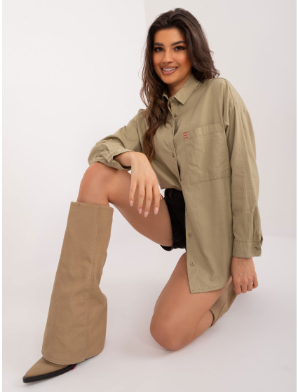 Klasická oversize khaki košile