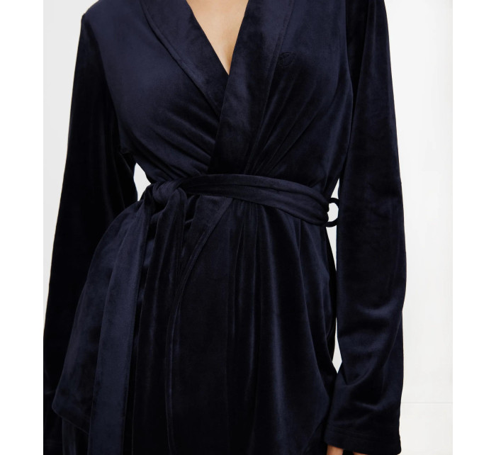 Sensual Velour Robe Top - BLUE - TRIUMPH BLUE - TRIUMPH