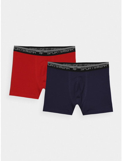 Pánské spodní prádlo boxerky 4F (2-pack) - tmavě modré/červené