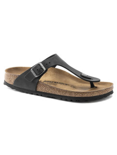 žabky Gizeh NU Black Regular z kůže pro širokou model 20701573 - Birkenstock