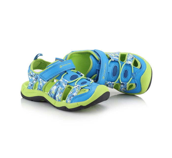 Dětské outdoorové sandály ALPINE PRO GROBO neon atomic blue