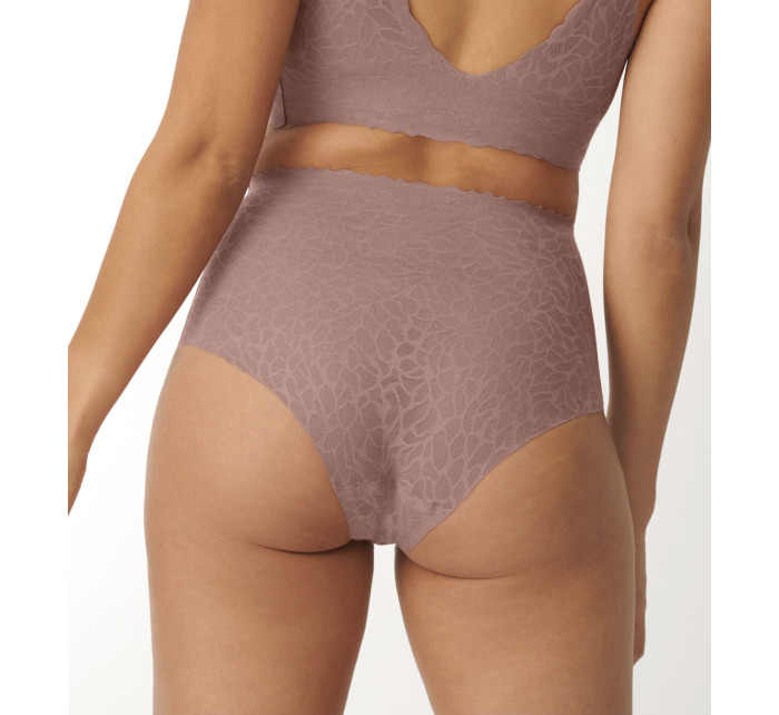 Dámské kalhotky Zero Feel Lace 2.0 High Waist - BROWN - sv. hnědé 1141- SLOGGI