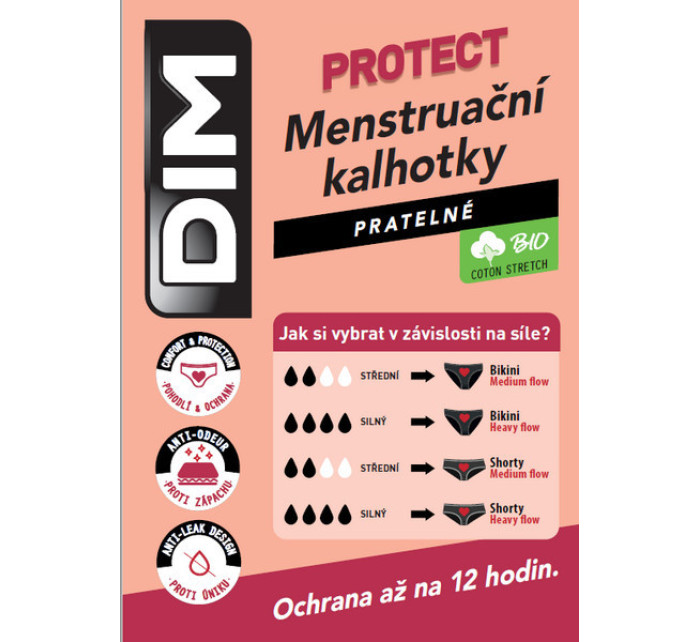 Dámské kalhotky MENSTRUAL midislip Černá - BELLINDA