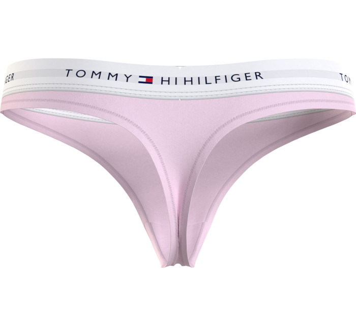 Dámská tanga LOGO WAISTBAND THONG UW0UW03835TOG světle růžová - Tommy Hilfiger