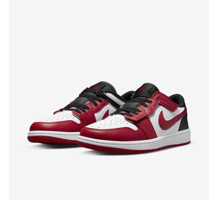 Pánské sportovní boty Air Jordan 1 Low FlyEase M DM1206-163 Červeno-bílá s černou - Nike