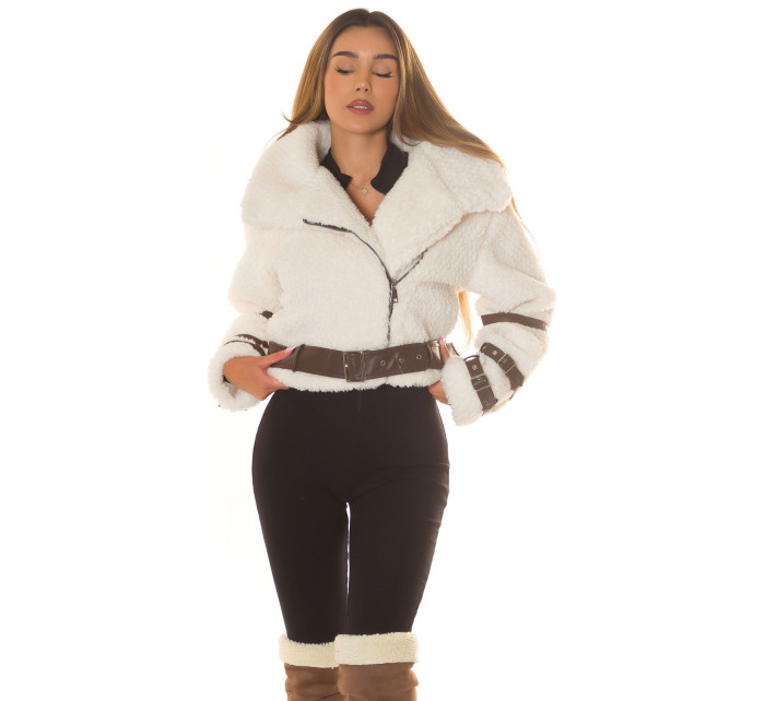 Sexy faux Winter Jacket with details model 20559156 - Style fashion