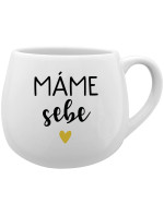 MÁME SEBE - bílý keramický hrníček 300 ml